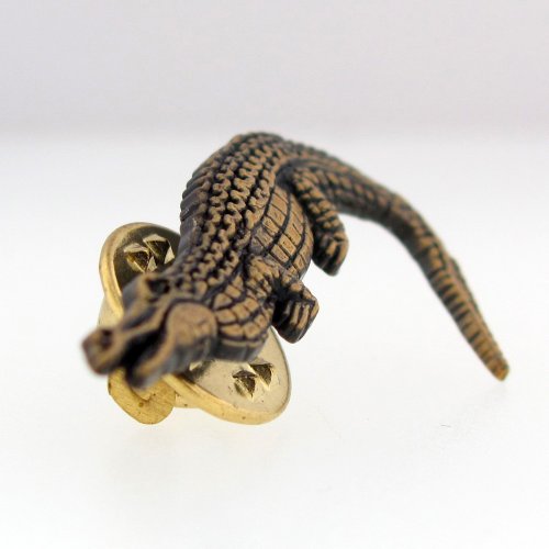 PinMart Wild Animal Enamel Lapel Pin - color: Gold Alligator, size: 25 Pack