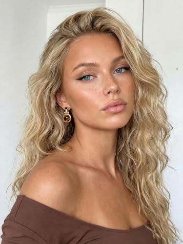 Dr's gift Chunky Leopard Print Earrings for Women 14K Gold Plated Statement Huggie Hoop Earrings Brown Acrylic Tortoise Resin Cheetah Trendy Jewelry - color: tiger tye