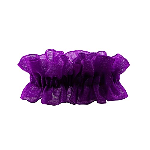 Eigso Velvet Gothic Garter for Women Heart Leg Ring with Rivets Elastic Lace Bracelets Choker Set - color: Purple