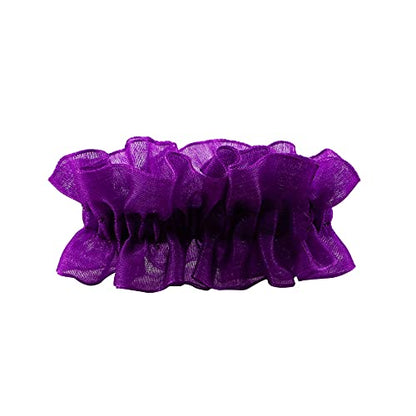 Eigso Velvet Gothic Garter for Women Heart Leg Ring with Rivets Elastic Lace Bracelets Choker Set - color: Purple