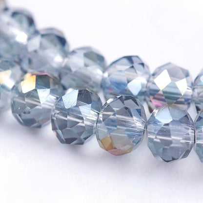 1350pcs Faceted Rondelle Glass Seed Beads 3x2mm Mini Crystal Loose Spacer Beads for DIY Friendship Bracelet Necklace Beading Craft Jewelry Making Ornament, Purple - color: Purple