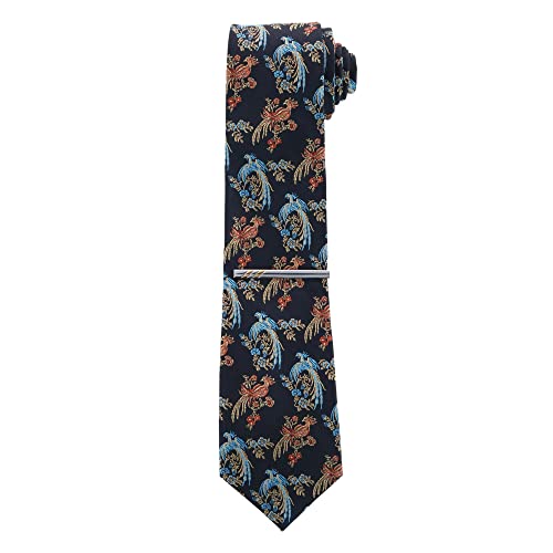 Trafalgar Men's Rhodium and Gold Detailed Tie Bar
