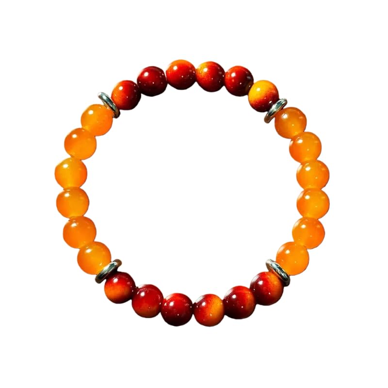 5A Grade Natural Crystal Gemstone Bracelet: Quartz Beads with Therapeutic Energy—Handmade Elastic Style for Boys & Girls - color: Yellow, size: One Size
