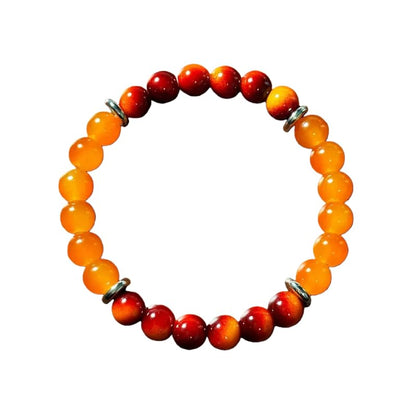 5A Grade Natural Crystal Gemstone Bracelet: Quartz Beads with Therapeutic Energy—Handmade Elastic Style for Boys & Girls - color: Yellow, size: One Size