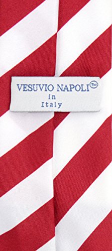 Vesuvio Napoli PreTied Men's Necktie Solid Color Mens Adjustable Zipper Neck Tie - color: American Flag