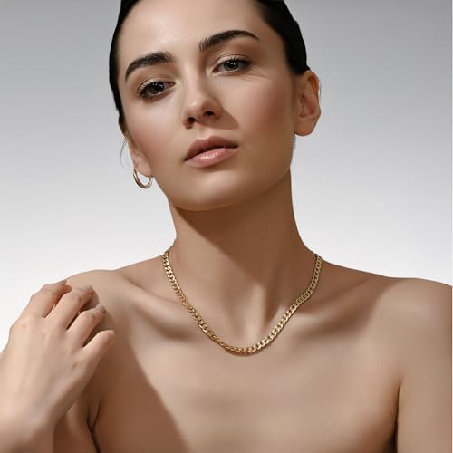SEADAY Layered Gold Necklace for Women, 3-in-1 Gold Stack Necklace | Long Gold Necklace, Square, Hypoallergenic, Tarnish-resistant & Adjustable, Fashion Jewelry Gift Box & Gift Bag - color: Gold - Chunky Chain L