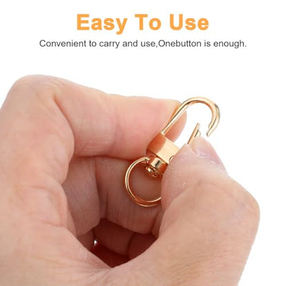 Lobster Claw Clasp 30 PCS Gold & Silver Keychain Hooks 360°Swivel Snap Hooks Metal Rotating Lanyard Hook Small Key Chain Rings for Jewelry Making Purse Bag Connector DIY Making Kit Accessories