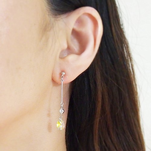 Star Clear Austrian Crystal Invisible Clip On Stud Earrings Blue Light Orange Purple Silver Square Rhinestone Screw Back Gold Dangle Clip Earrings - color: Teardrop AB