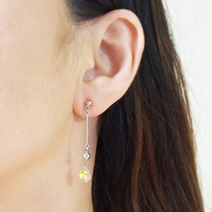 Star Clear Austrian Crystal Invisible Clip On Stud Earrings Blue Light Orange Purple Silver Square Rhinestone Screw Back Gold Dangle Clip Earrings - color: Teardrop AB