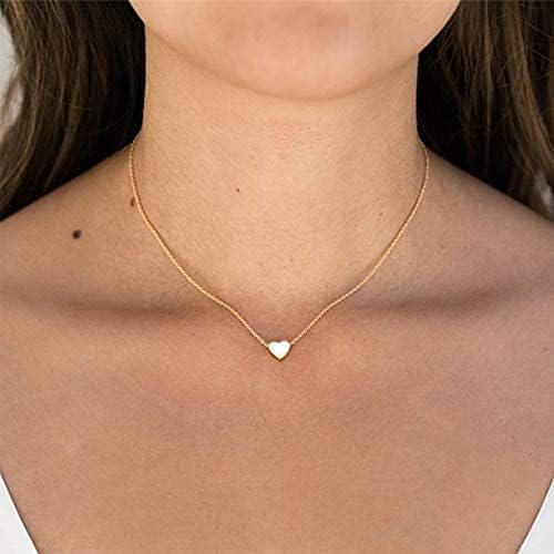 YANCHUN Layered Necklaces for Women Gold Necklace Stack Star Heart Choker Dainty Necklace Love Heart Chain Jewelry Gifts for Women - color: 2:Gold heart choker
