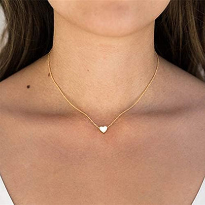 YANCHUN Layered Necklaces for Women Gold Necklace Stack Star Heart Choker Dainty Necklace Love Heart Chain Jewelry Gifts for Women - color: 2:Gold heart choker