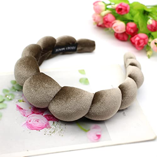 Fashion Headbands for Women Padded Fabric Hair Bands Wide Velvet Non Slip Headband Hair Accessories for Women Girls,Pastel Violet - color: Pastel Violet