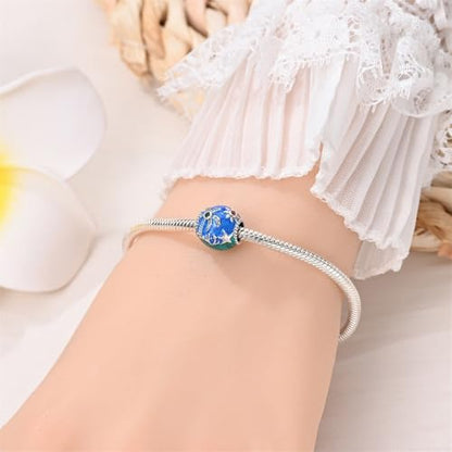 Pandach 925 Sterling Silver Charms for Bracelets and Necklaces Travel Round The World Beads Charms Relaxation Dangle Pendant,Jewelry Beads Gifts for Women - style: Under the Sea Star Beads