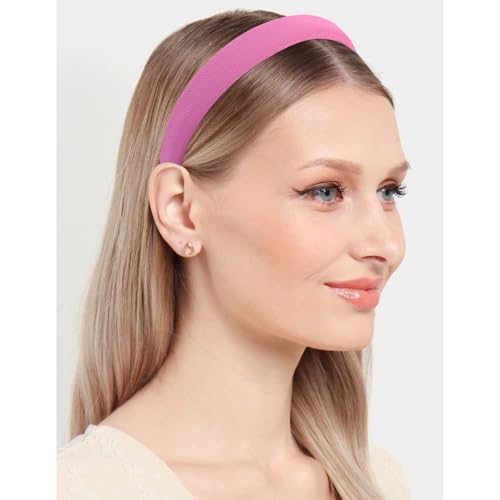 KICOSY Pink Headband for women girls Hot Pink Light Pink Padded Hairband Non Slip Cute Pink Head Band Pink Hair Accessories Pink Party Favors Valentine's Day - color: pink