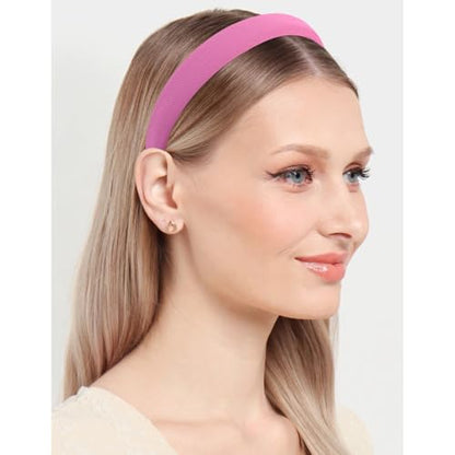 KICOSY Pink Headband for women girls Hot Pink Light Pink Padded Hairband Non Slip Cute Pink Head Band Pink Hair Accessories Pink Party Favors Valentine's Day - color: pink