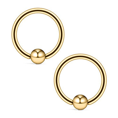 8PCS Assorted Colors Stainless Steel Body Jewelry Ball Eyebrow Ear Navel Belly Lip Piercing Bar Ring 16G 8mm - style: Captive Bead Nose Rings