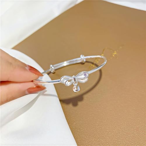 925 Sterling Silver Bracelet Plated Cuff Bangle Bracelet Fashionable Multi-layer Cross Wire Bangle Bracelet Open Adjustable Wide Cuff Bracelet for Teen Girls Fashion Jewelry - color: 14