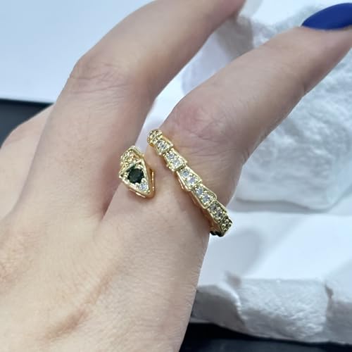 Gold Plated Snake Joint Wrap Rings for Women