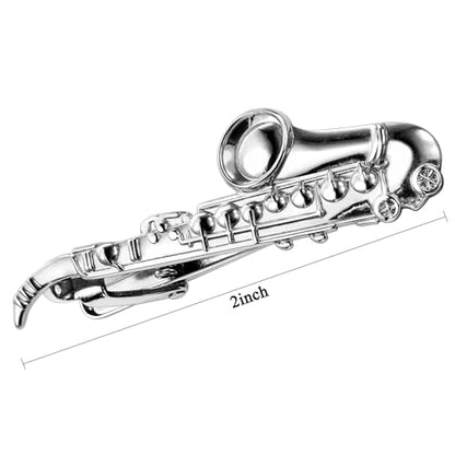 HAWSON Tie Clips for Men Unique,Fun Animal/Musical/Nautical Tie Clip,Novelty Personalized Mens Tie Bar,Accessories Business Wedding Gifts - style: Saxophone