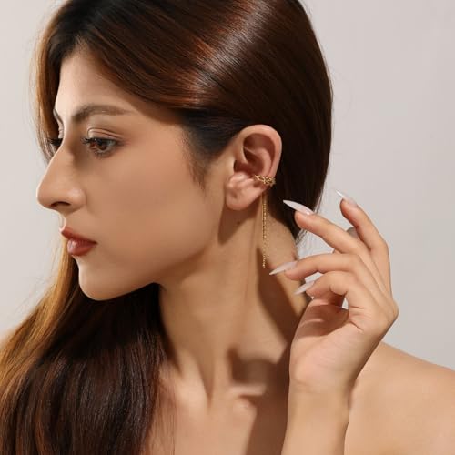 Ear Cuff for Women,Non Piercing Huggie Ear Cuff Earrings | Non Piercing Vintage Adjustable Ear Cuff Earrings Clip On Cartilage Ear Jewelry - style: Celtic