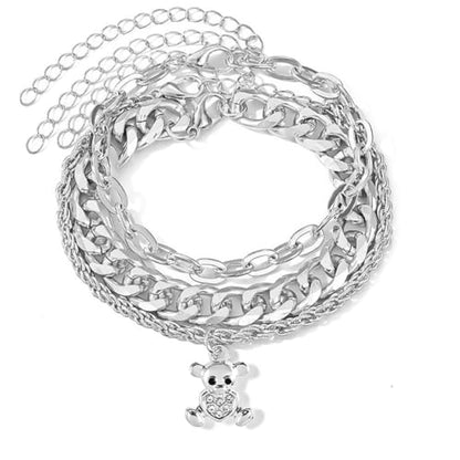 KOSMOS-LI 60 PCS Gold Plated Jewelry Sets with Costume Necklaces, Bracelets, Earrings, Knuckle Rings for Women - color: 43silver