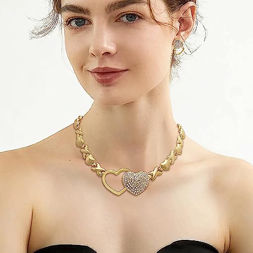 SYHOL Gold Jewelry Set 18K Gold Accessories for Women Jewelry Set Wedding Bridal Fashion Jewelry Sets Women Accessories Bracelets Earrings and Rings Sweetheart Gifts - color: X0091-Gold