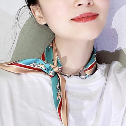 Long tiantian 6PCS Scarf Ring Clip Scarf Rings for Women Button Covers for Women Blouses Shirt Tightener Clip Cinch Pin Clothes Jewelry - color: 3pcs