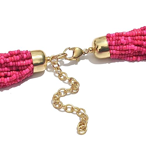 SHOP LC DELIVERING JOY Beaded Goldtone Seed Bead Multi Layered Necklace for Women Jewelry Size 20" Birthday Gifts
