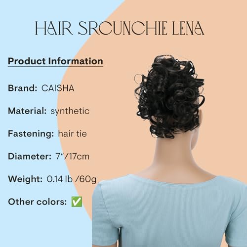 CAISHA Jumbo Hairpiece Scrunchy Updo Voluminous Curly Messy Bun Brown G18L - color: brown #8 G18L