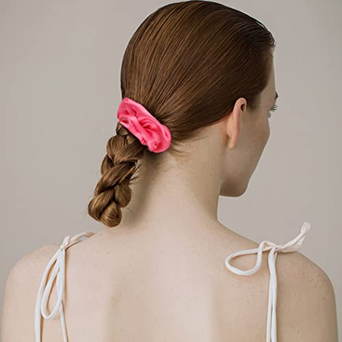 16 Pacs Satin Scrunchies Bridesmaid Proposal Gifts Hair Ties Scrunchies for Women Girls Bachelorette Party Favors(Hot pink) - color: hot pink