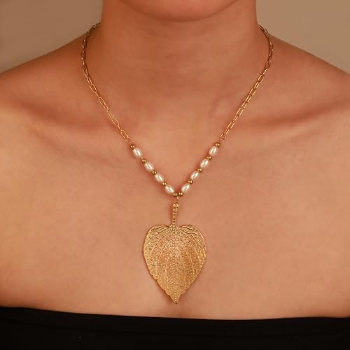 2 PCs Gold Plated Necklace Set for Women - Non Tarnish Jewelry Gift with Fashion Design - style: 2 PCs: Sun & Leaf