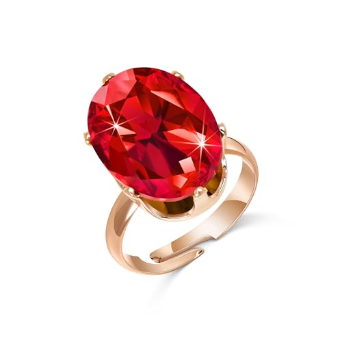Linawe Cubic Zirconia Imitation Diamond Moissanite Rings for Women, 14K Gold/Rose Gold/Silver Adjustable Chunky Ring, Costume Rhinestone Jewelry for Wedding Engagement | Costume Jewelry, Copper, Large, Cocktail, Birthstone, Rhinestone, Gemstone, Cubic Zir