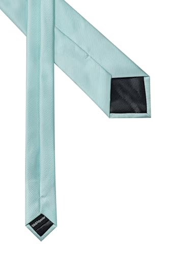 Solid Color Tie and Pocket Square with Tie Clip Lapel Pin Silk Formal Necktie Set Wedding Formal - color: Aqua