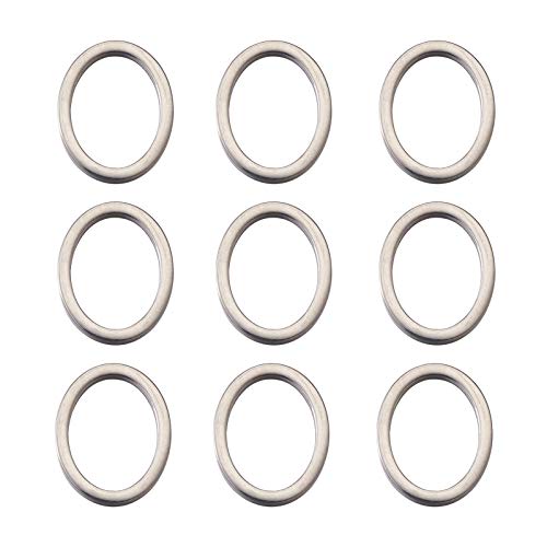 30Pcs Oval Linking Charms Open Bezel Hollow Frame Charm Pendants Linking Ring Connector Stainless Steel Beading Hoop for Earrings Bracelet Necklace Jewelry Making - color: Antique Silver - Oval