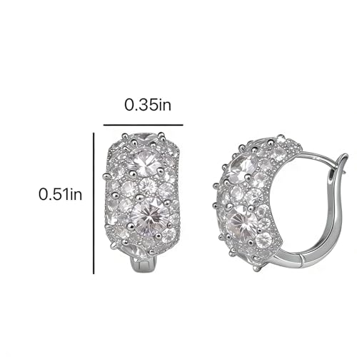 14K Gold Plated CZ Huggie Hoop Earrings for Women, Full CZ Dainty Daily Wear Jewelry1111