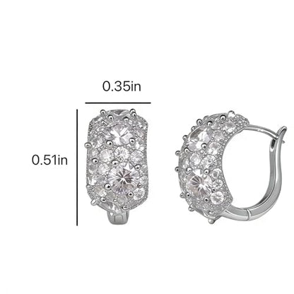 14K Gold Plated CZ Huggie Hoop Earrings for Women, Full CZ Dainty Daily Wear Jewelry1111