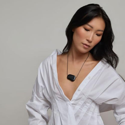 Adjustable Pebble Necklace – Statement & Everyday Wear - color: Black