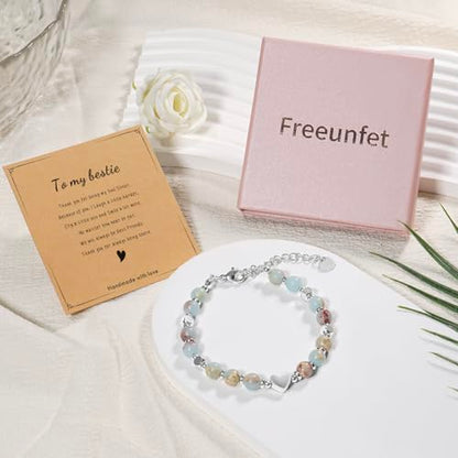 Beaded Bracelet for Women - Inspirational Sometimes You Forget You're Awesome Friendship Jewelry, Dainty Birthday Gift for Best Friends, Mom, Sister, Daughter - style: Bestie
