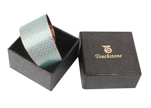 Touchstone Indian Bollywood Desire Brass Base Exotic Workmanship Free Size Cuff Bracelet in Antique Gold Or White Or Copper Tone for Women. - style: D260 Turquoise Blue