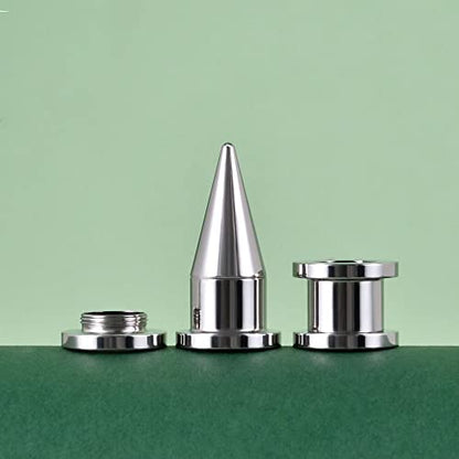 36PCS Ear Gauge Stretching Kit Stainless Steel Double Flare Alloy Tapers 3 In 1 Plugs Set Eyelet 14G-00G - color: (1.6-10mm)-Silver-Screw Fit