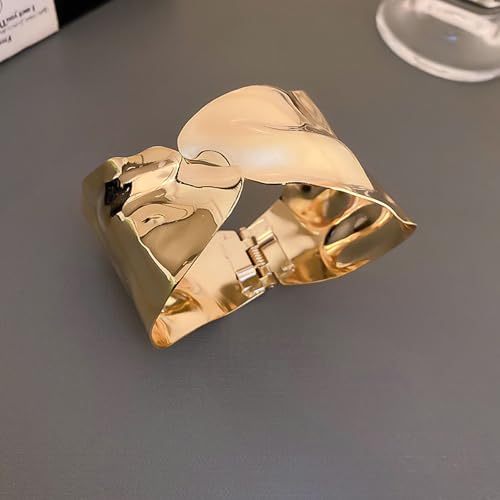 Chunky Gold Cuff Bracelet Chunky Bangles for Women Non Tarnish Modern Gold Jewelry Gifts trendy fashion fall fashion jewelry womens fashion - color: H-Bohemian style bracelet