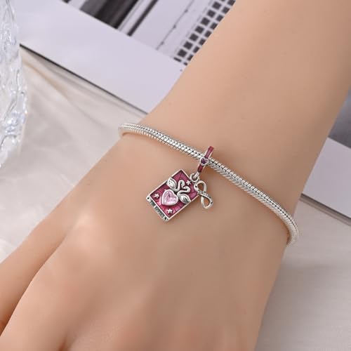 KUNSIR Charms Beads fits Pandora Charm bracelets for Woman 925 Sterling Silver Dangle Pendant Bead Jewelry Beads Gifts Happy Birthday Charms for Women Bracelet&Necklace - style: Tarot Lovers Pendant