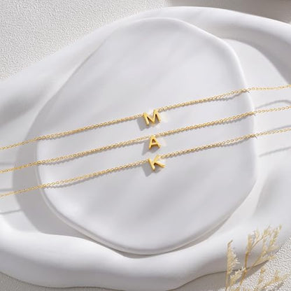 Turandoss Initial Necklaces for Women, Birthday Gifts for Women Teen Girls | 14K Gold Plated Letter A-Z Initial Pendant, Personalized Jewelry Gifts - color: A.