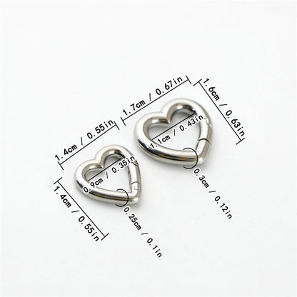1Pc Oval Spring Clasps Clips Connector Rings for Keychain DIY Crafts (Silver-D) - color: Silver-D