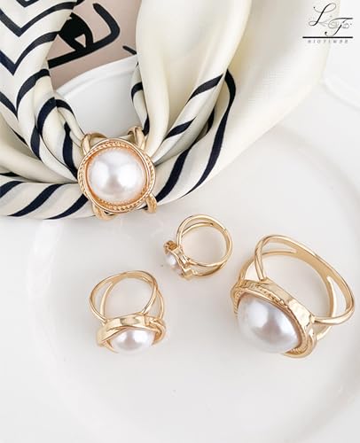 Scarf Rings Buckle And Slides For Women Scarves Pin Tshirt Ties Clip For The Side 3CP - color: Camellia silk scarf buckle