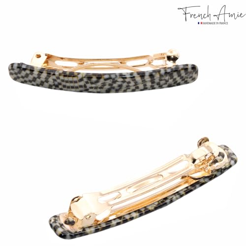 French Amie Bar Opera Small 2 1/4 Inch Hair Clip Barrette | Handmade Cellulose Acetate Automatic Clasp For Women Girls Teens Everyday Style - color: Opera
