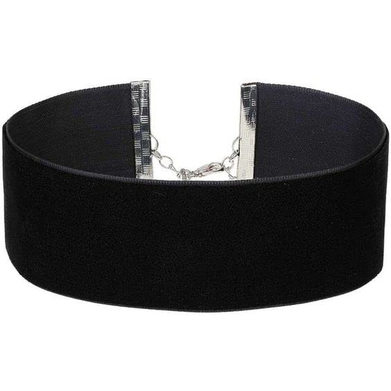 Thick Black Velvet Ribbon Gothic Choker Necklace