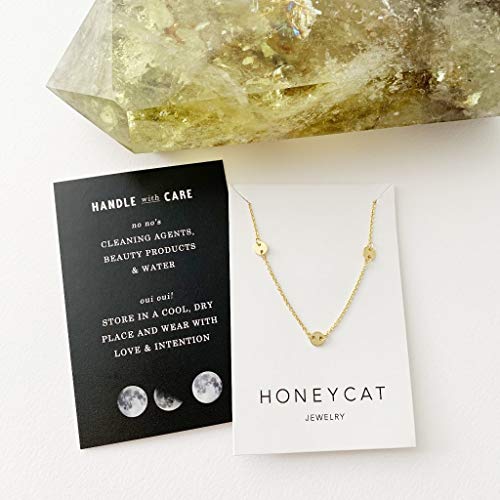 Honeycat Milky Way Disc Chain Bracelet in Gold, Rose Gold, or Silver | Minimalist, Delicate Jewelry