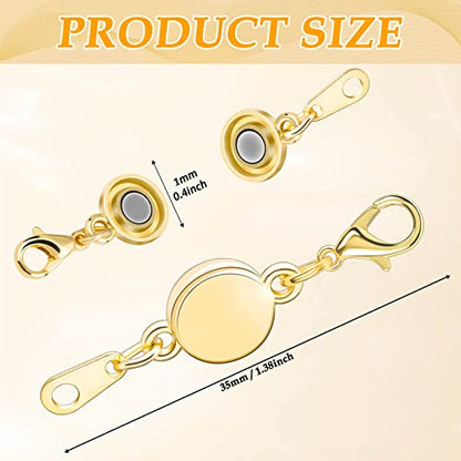 Paxcoo 15Pcs Locking Magnetic Jewelry Clasps and Closures, Necklace Extender and Helper for Necklaces, Bracelets and Jewelry - size: 0.39 inches (Single Size)