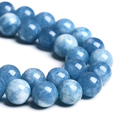 4MM 86PCS Blue Aquamarine Jade Loose Beads for Jewelry Making DIY Bracelet - color: Aquamarine Jade, size: 4mm